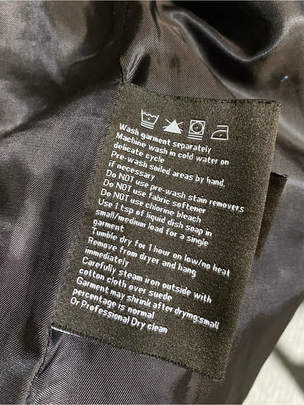 Danier Genuine Suede Leather Jacket Brown Zip Front Women’s Small Style 5524 - Picture 7 of 9